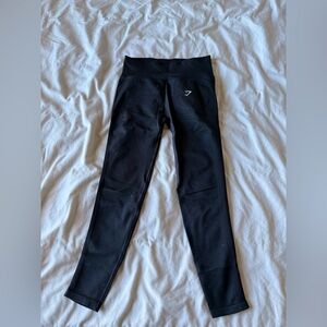 Gymshark Lift Seamless Leggings - Black/Black Marl